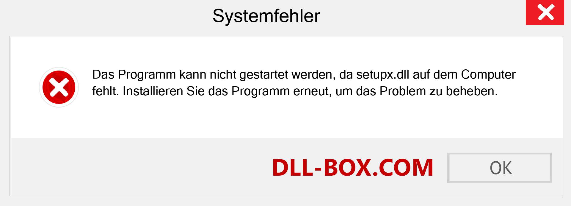 setupx.dll-Datei fehlt?. Download für Windows 7, 8, 10 - Fix setupx dll Missing Error unter Windows, Fotos, Bildern